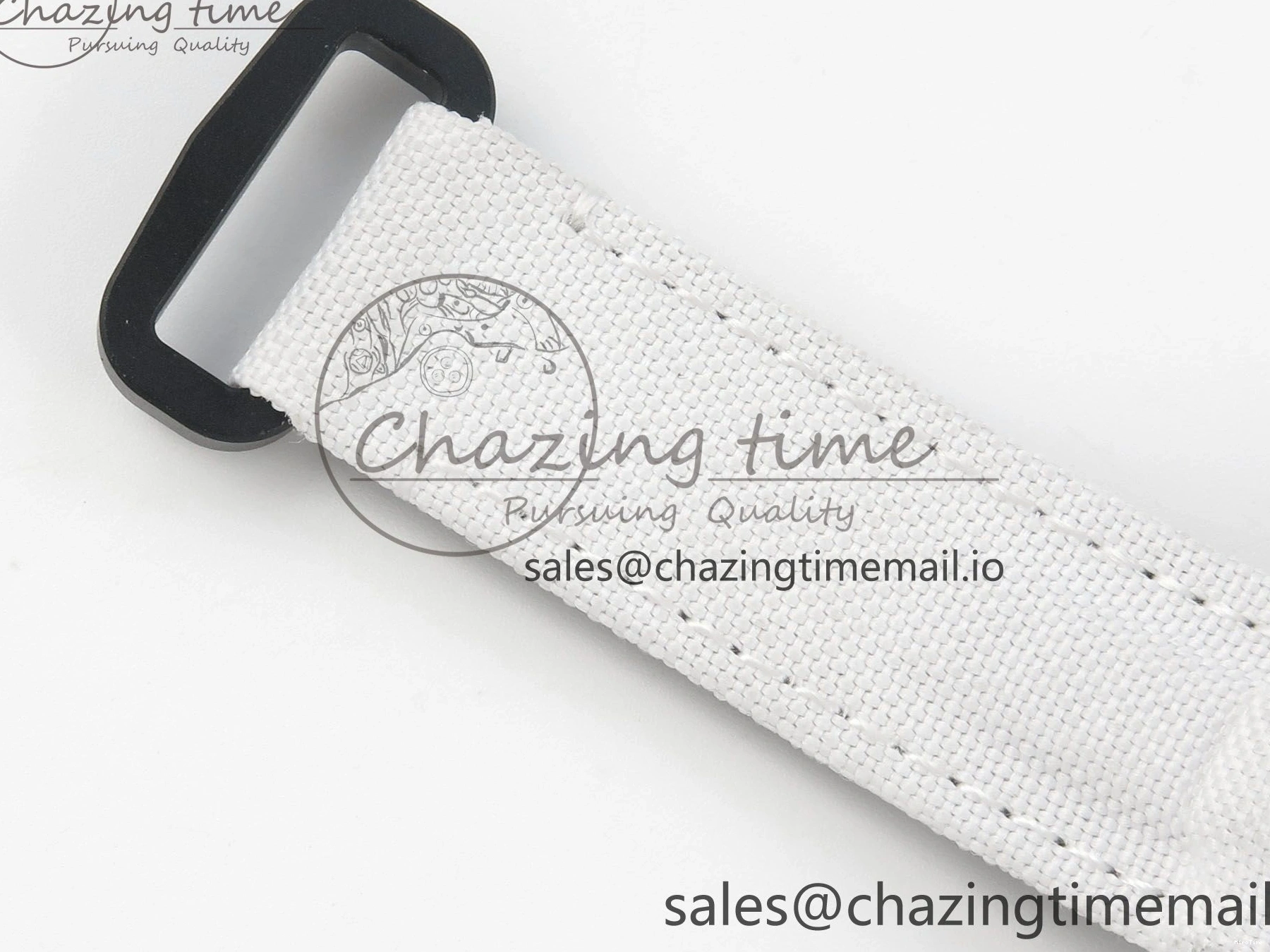 MiroTime 0301 Daytona Cosmograph White Carbon MPF Best Blaken Skeleton Dial on White Nylon Strap A FreshLook 314